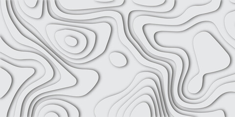 Abstract white papercut background with waves. Abstract papercut and multi layer cutout geometric pattern on vector, Abstract soft white background with waves, textured Papercut.