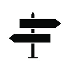 signpost icon color editable on white background