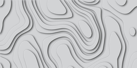 Abstract white papercut background with waves. Abstract papercut and multi layer cutout geometric pattern on vector, Abstract soft white background with waves, textured Papercut.