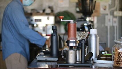Barista with Manual Brewing in coffee shop