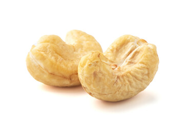 cashew nuts on white background