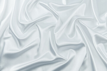 Obraz premium close up of white silk textured cloth background