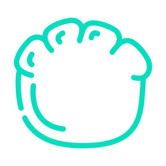 elephant animal hoof print color icon vector. elephant animal hoof print sign. isolated symbol illustration