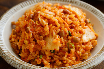 キムチ納豆チャーハン