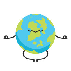 Earth character design. planet vector. Earth day mascot.