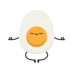 Obraz premium Egg cartoon vector. Egg character design.