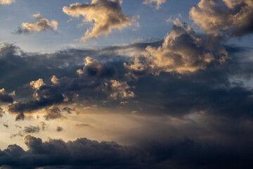 sky with rainy clouds