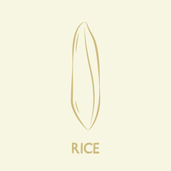 Rice vector. rice symbol. rice logo design.