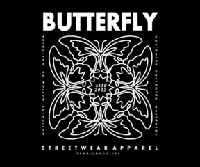 Pattern Butterfly Aesthetic Graphic Design for T shirt Street Wear and Urban Style
