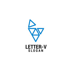 Fototapeta premium Letter V logo icon design template. luxury, premium vector