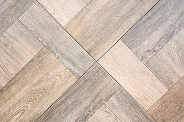 Wood texture. Ceramic tiles flooring - texture of natural ceramic floor decorating as wood