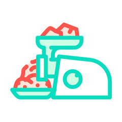 ground meat color icon vector. ground meat sign. isolated symbol illustration