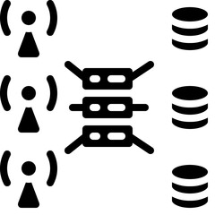Mobile Server To Database Icon