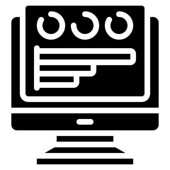 Computer Data Dashboard Icon