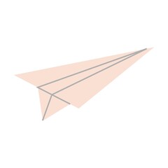 Paper plane. Message passing. Simple flat vector isolated on white background