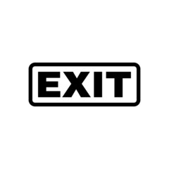 Exit door symbol. Evacuation symbol vector
