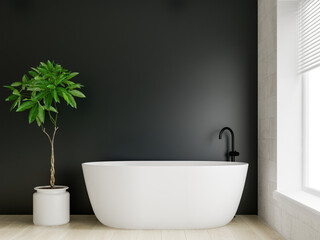 Naklejka na ściany i meble Interior modern bathroom 3D rendering