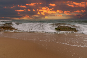 beautiful sunset over the Indian Ocean Sri Lanka