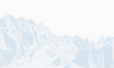 3D low polygon ice mountain.