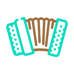 folk music color icon vector. folk music sign. isolated symbol illustration