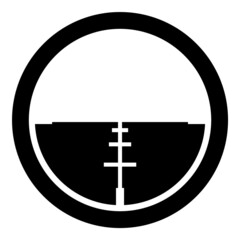 Obraz premium Reticle Scope Abstract Sight Glyph Flat Icon Isolated On White Background