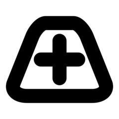 Trapeze Abstract Geometry Flat Icon Isolated On White Background