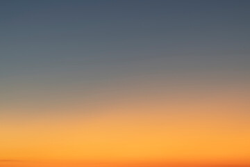 Sky gradient from blue to orange sunset