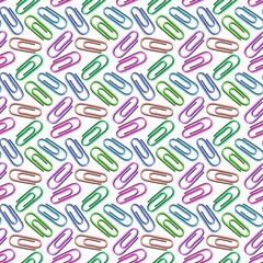 School seamless paper clip pattern for fabrics and packaging and linens and kids and wrapping paper and office