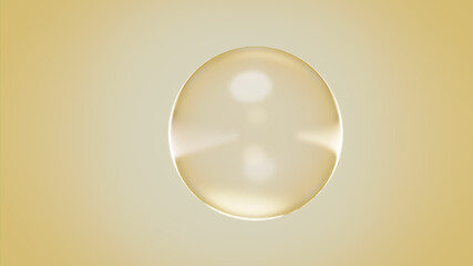 Abstract Hyaluronic Acid Molecule Vitamin Serum Oil Skin Care Concept Collagen Serum Drop Abstract Background 3D Rendering