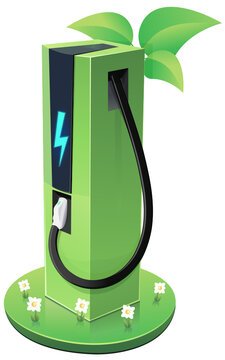 Electric vehicle charging station and green technology (cut out)