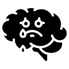 Sad Brain Icon
