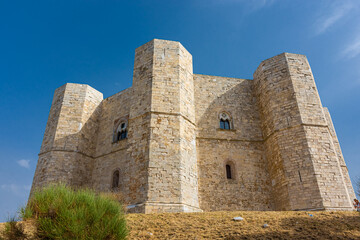 Castel del Monte ("Castle of the Mountain") ancient World Heritage Site castle on a hill in Andria, Apulia, Italy