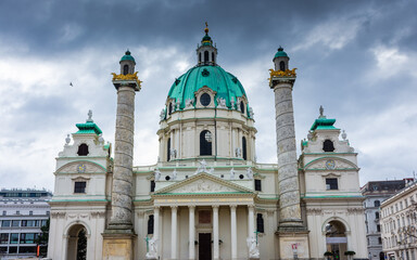 The Karlskirke Church of Vienna in Austria