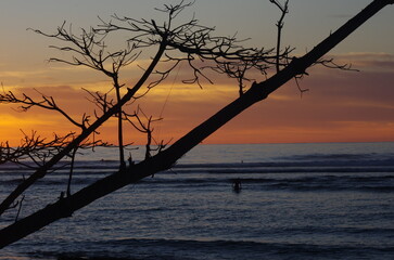 A coastal sunset in Indonesia