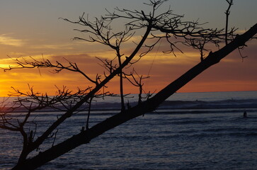 A coastal sunset in Indonesia