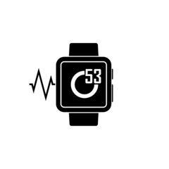 Online fitness activity tracker icon isolated on white background