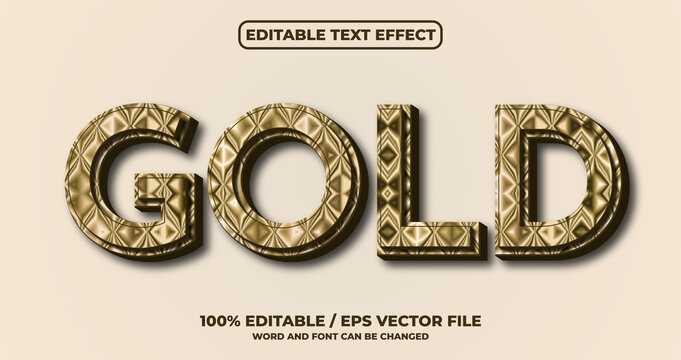 Gold Editable Text Effect