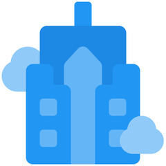 skyscraper flat icon