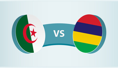 Algeria versus Mauritius, team sports competition concept.
