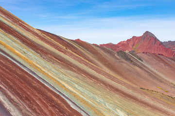 Vinicunca, Cusco Region, Peru. Montana de Siete Colores, or Rainbow Mountain. South America. 