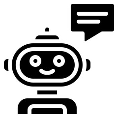 Fototapeta premium AI Assistant Message Icon