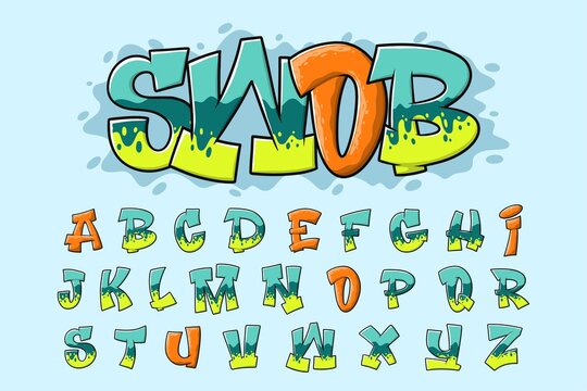 Alphabet Graffiti text vector