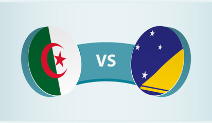 Algeria versus Tokelau, team sports competition concept.