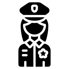 Police Officer Woman Icon