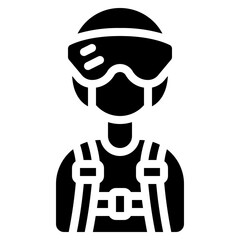 Fighter Pilot Man Icon