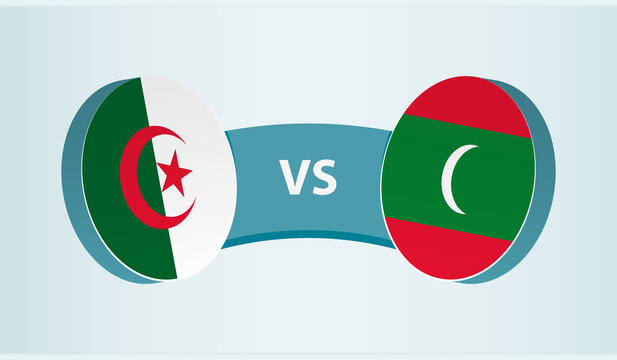 Algeria versus Maldives, team sports competition concept.