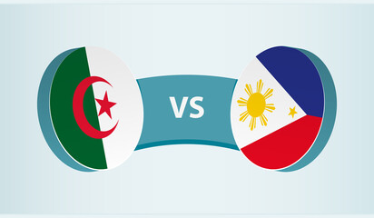 Algeria versus Philippines, team sports competition concept.