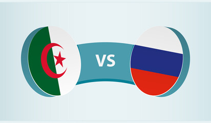 Algeria versus Russia, team sports competition concept.