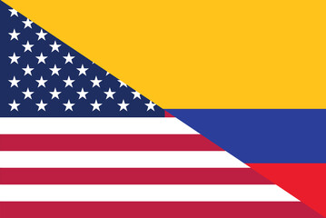 USA Colombia friendship national flag cooperation diplomacy country emblem
