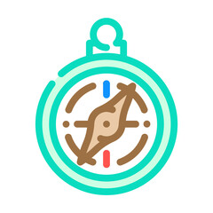 compass vintage color icon vector. compass vintage sign. isolated symbol illustration